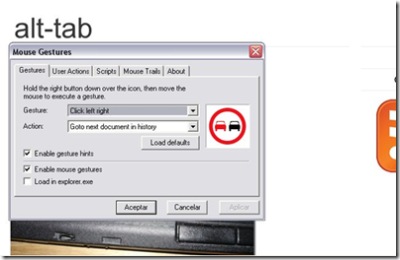 Gestos del mouse
